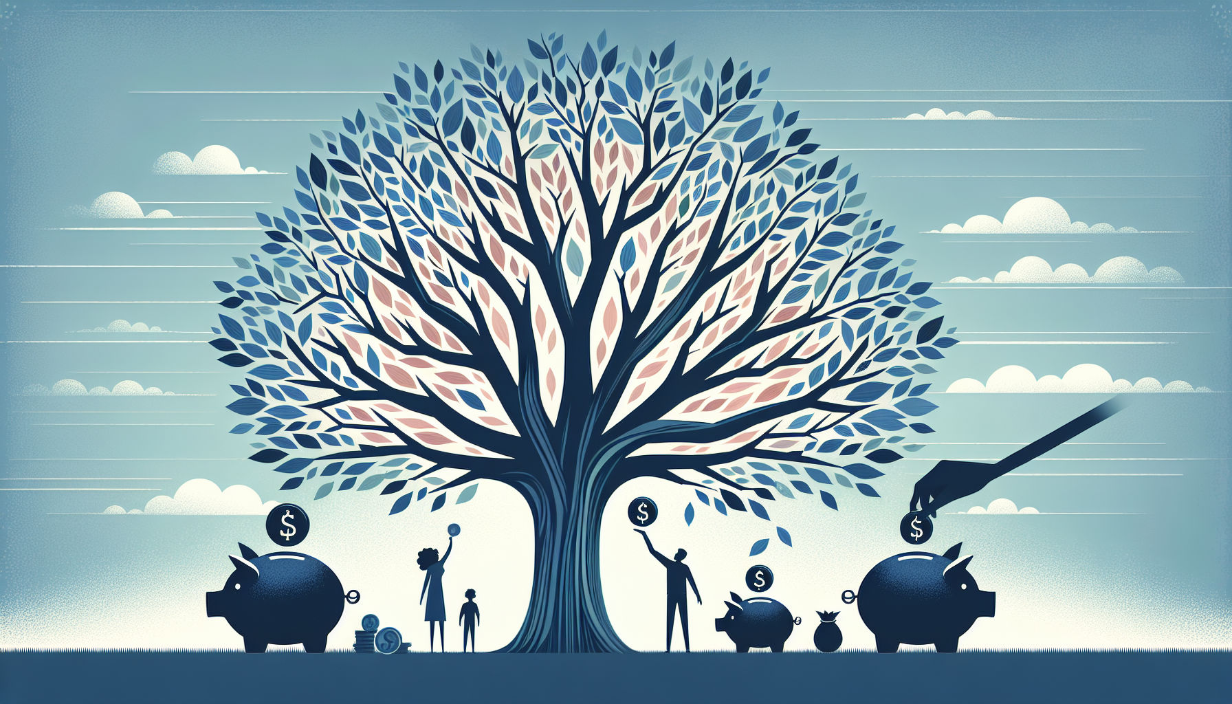 Illustration of a tree symbolizing growth for dividend mutual funds