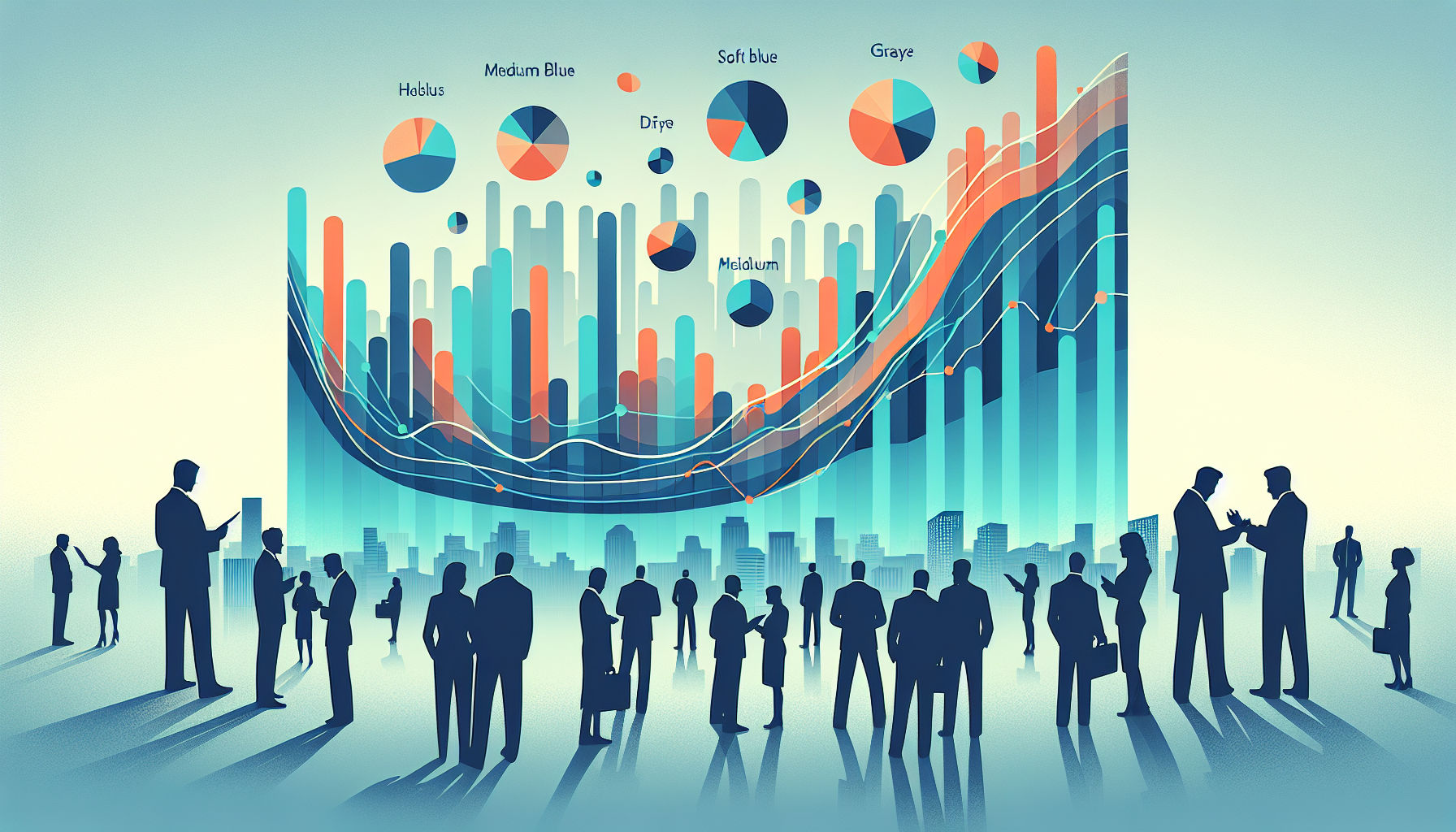 Illustration of investors analyzing dividend mutual funds growth charts